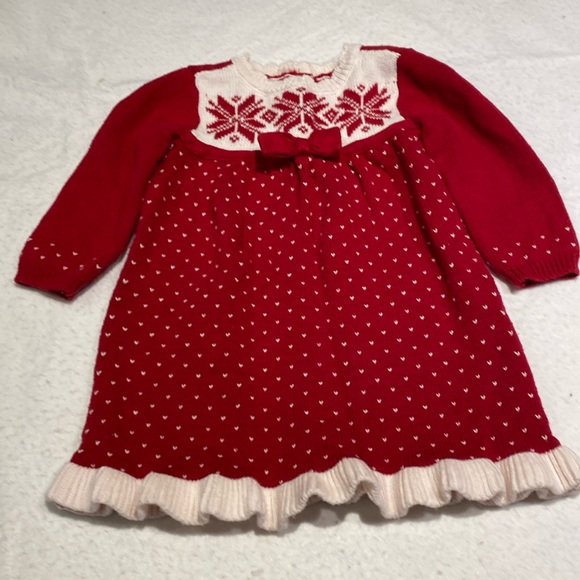GYMBOREE 2 DRESSES AND WHITE GORGEOUS JACKET SIZE Baby 6-12 . - Picture 2 of 16